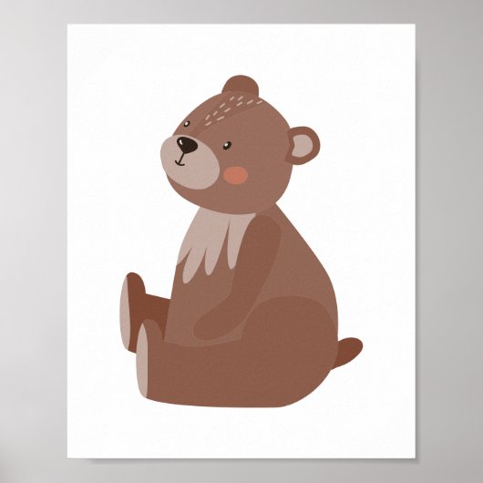 Kleine Baby Beer Nursery Poster (Voorkant)
