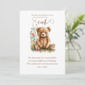 Kleine Baby Beer welp Moederdag Kaart (Staand voorkant)