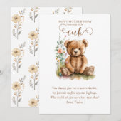 Kleine Baby Beer welp Moederdag Kaart (Voorkant / Achterkant)