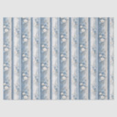 Kleine Baby Blauwe Streep & Kant Tissuepapier (Voorkant)