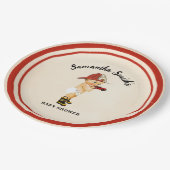 Kleine Baby Brandweerman Baby shower Papieren Bordje (Gekanteld)