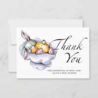 Kleine baby bunny baby shower bedankt