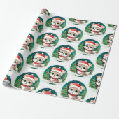 Kleine Baby Dier Xmas Magic Cadeaupapier (Uitgerold)