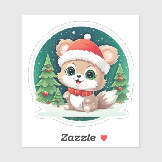 Kleine Baby Dier Xmas Magic Sticker (Vel)