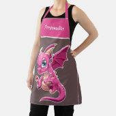 Kleine Baby Dragon Paarse roze Cartoon Kinderen Schort (Insitu)