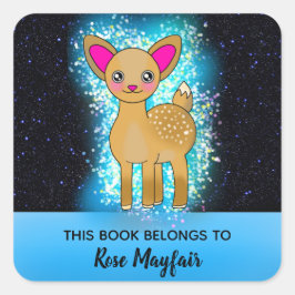 Kleine Baby Herten in Twinkle Stars Vierkante Sticker