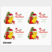 Kleine Baby kerst Rechthoekige Sticker (Vel)