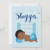Kleine baby-koninkendenkaart voor slugger aankondiging (Voorkant)