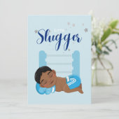 Kleine baby-koninkendenkaart voor slugger aankondiging (Staand voorkant)