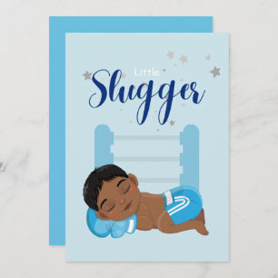 Kleine baby-koninkendenkaart voor slugger aankondiging