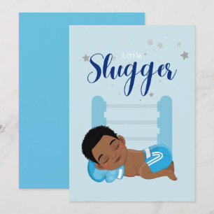 Kleine baby-koninkendenkaart voor slugger aankondiging