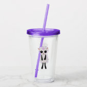Kleine Baby Lamb Acryltumbler Acryl Drinkbeker (Achterkant)