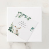 Kleine Baby Lamb en Eucalyptus doop Bedankjes Labels (In situ)