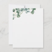 Kleine Baby Lamb en Eucalyptus doop Bedankkaart (Achterkant)