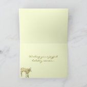 Kleine Baby Lammetjes op Gele Kerst Kaart (Binnen)