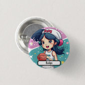 Kleine baby, met aangepaste naaktslak. Button (Voorkant /achterkant)