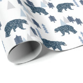 Kleine baby met een modern Beer Cadeaupapier (Rol Hoek)