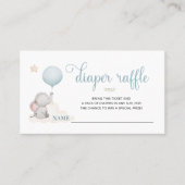 Kleine Baby olifant Baby shower Visitekaartje (Voorkant)