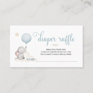 Kleine Baby olifant Baby shower Visitekaartje