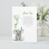 Kleine Baby olifant bedankt (Staand voorkant)