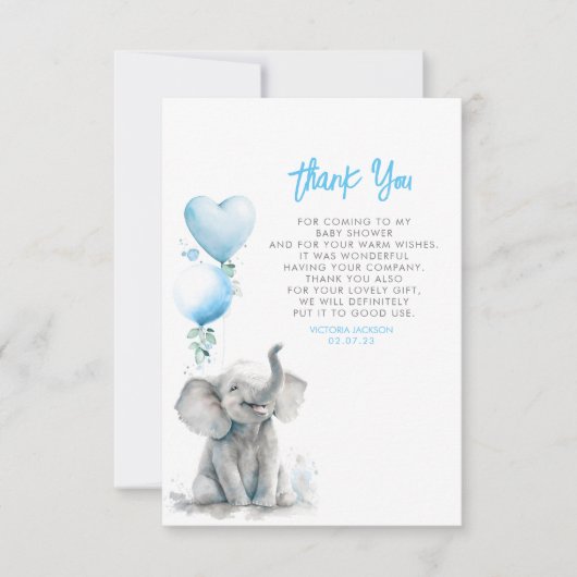 Kleine Baby olifant bedankt (Voorkant)