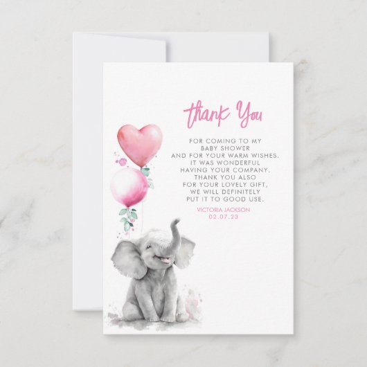 Kleine Baby olifant bedankt (Voorkant)