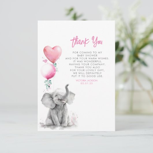 Kleine Baby olifant bedankt (Staand voorkant)