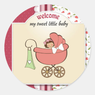 Kleine baby ronde sticker