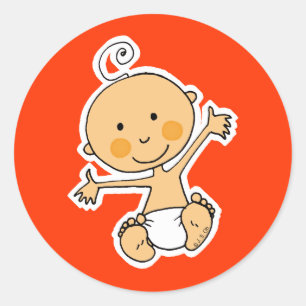 Kleine baby ronde sticker