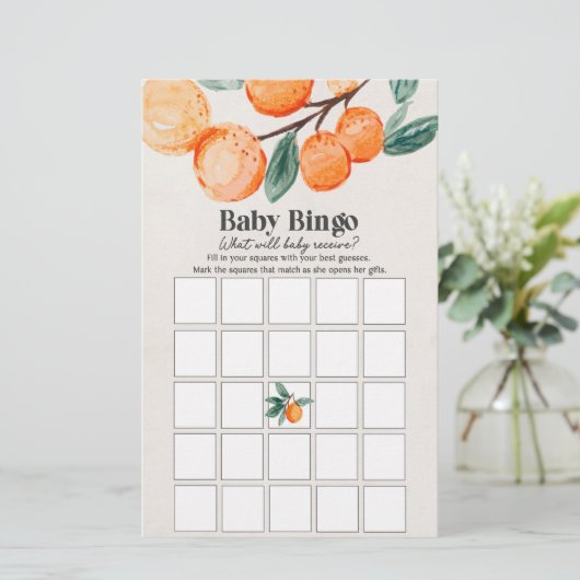 kleine baby shower baby bingo (Staand voorkant)