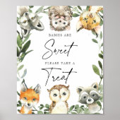 Kleine Baby shower baby's uit Woodland zijn zoete  Poster (Voorkant)