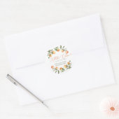 Kleine baby shower bedankt ronde sticker (Envelop)