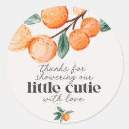 Kleine baby shower bedankt voor je gunst ronde sticker