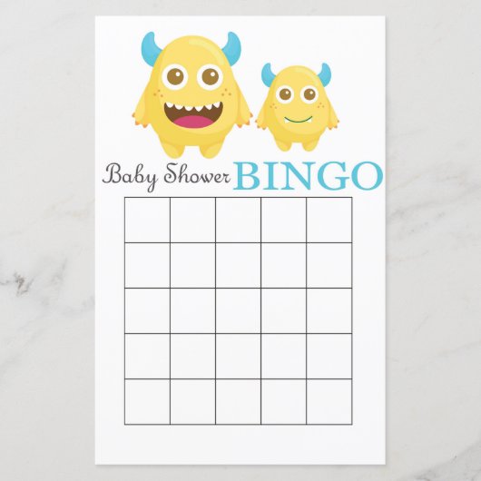 Kleine baby shower bingo (Voorkant)
