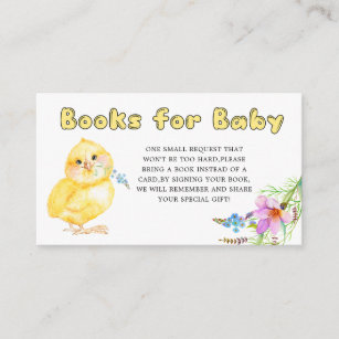 Kleine Baby shower Boeken voor de Baby Informatiekaartje