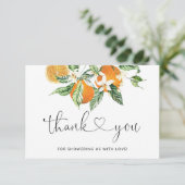 Kleine baby shower dank je kaart (Staand voorkant)