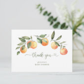 Kleine baby shower dank je kaart (Staand voorkant)