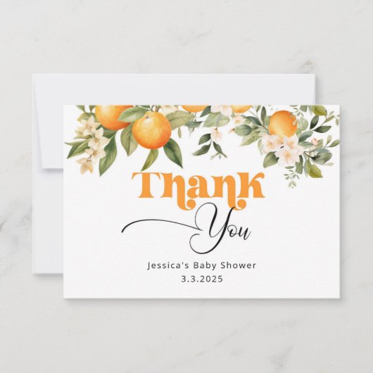 Kleine baby shower dank je kaart (Voorkant)