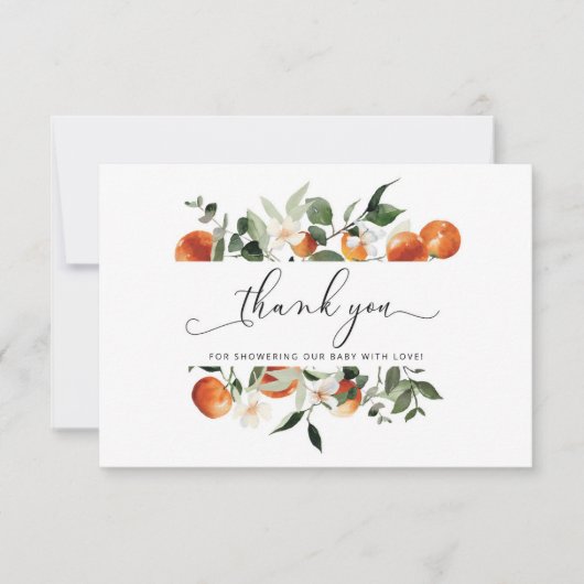 Kleine baby shower dank je kaart (Voorkant)