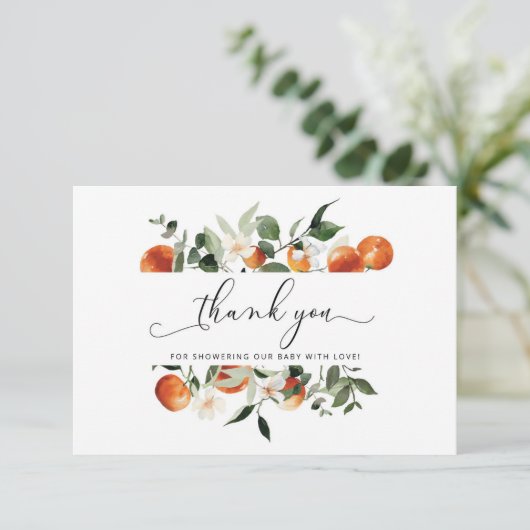 Kleine baby shower dank je kaart (Staand voorkant)