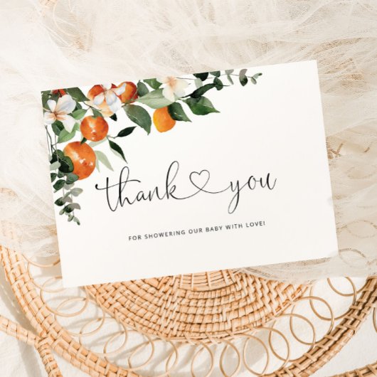 Kleine baby shower dank je kaart