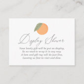 Kleine Baby shower display met snijbalk Informatiekaartje (Voorkant)