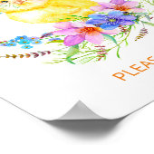 Kleine Baby shower Favors Sign Poster (Hoek)