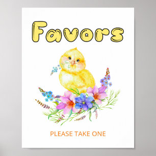 Kleine Baby shower Favors Sign Poster