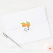 Kleine Baby shower-inktvis Vierkante Sticker (Envelop)