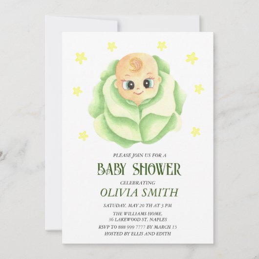 Kleine Baby shower jongen meisje Save The Date (Voorkant)