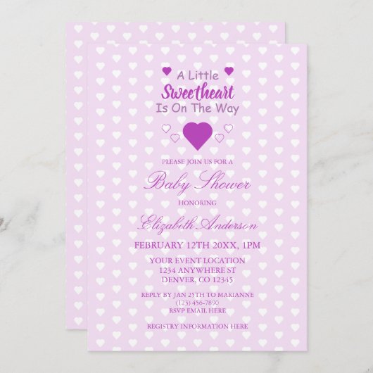 Kleine Baby shower Kaart (Voorkant / Achterkant)