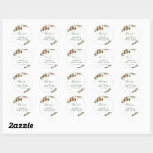 kleine baby shower klassieke ronde sticker (Vel)