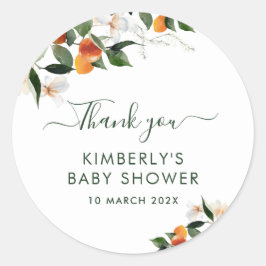 kleine baby shower klassieke ronde sticker