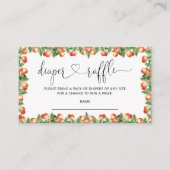 Kleine baby shower-luierkaartje informatiekaartje (Voorkant)